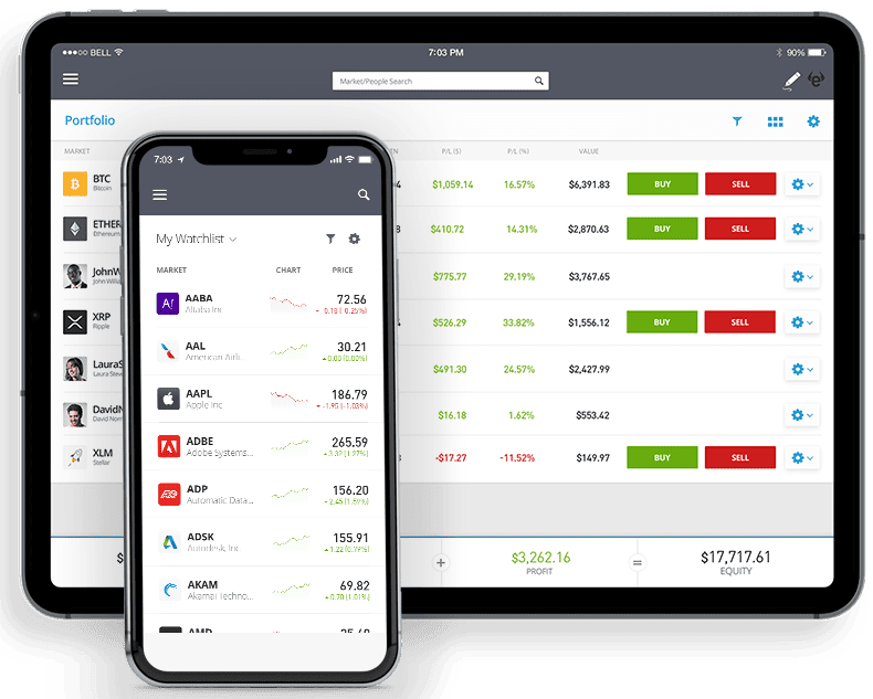 etoro website application trading